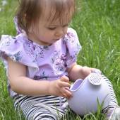 Scrunch watering can purple silikona lejkanna