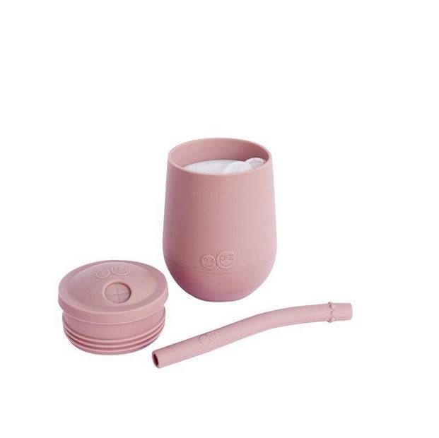 EZPZ Mini Cup+Straw Training System silikona krūzīte ar salmiņu gaiši rozā EZPZ Mini Cup+Straw Training System silikona krūzīte ar salmiņu gaiši rozā