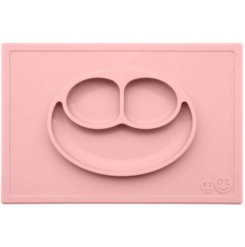 EZPZ The Happy Mat silikona neslīdošais šķīvis+paplāte - rozā