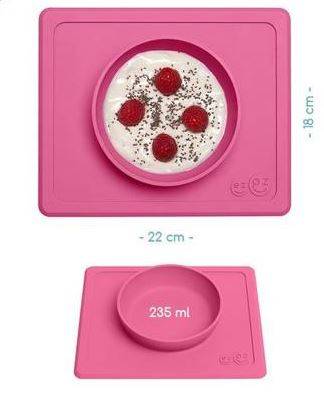 EZPZ The Mini Bowl silikona neslīdošā bļodiņa - rozā