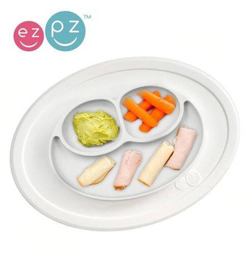 EZPZ The Mini Mat silikona neslīdošais šķīvis - balts
