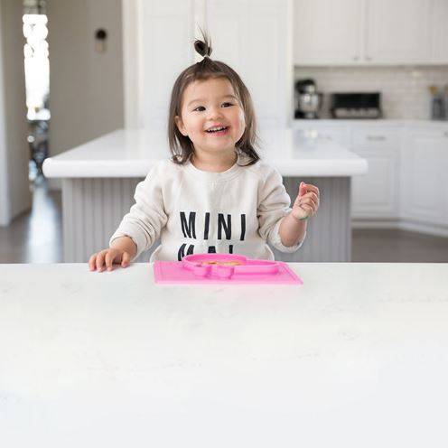 EZPZ The Peppa Pig silikona neslīdošais šķīvis+paplāte - rozā ar cūciņu Peppu