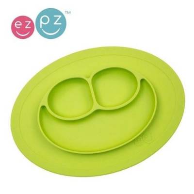 EZPZ The Mini Mat silikona neslīdošais šķīvis - laima zaļš