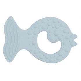 Hevea Bumibébé Fish Soothing Toy - Sky Blue dabīgās gumijas zobgrauznis zivs - zila