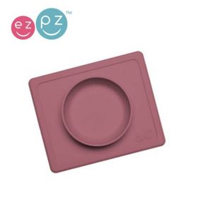 EZPZ The Mini Bowl silikona neslīdošā bļodiņa - bordo sarkana
