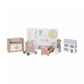 Little Dutch Doll’s house Nursery playset mazuļa istabas rotaļu komplekts lielajai koka leļļu mājai