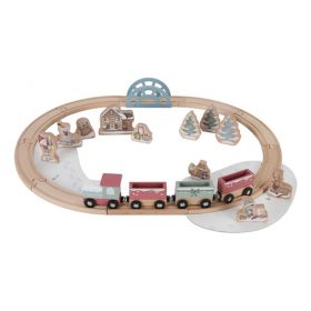 Little Dutch train track Christmas Ziemassvētku vilcienu komplekts koka vilciena trase
