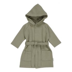 Little Dutch baby bathrobe ´Pure Olive´ hooded vannas halāts zaļš 74/80 izm.