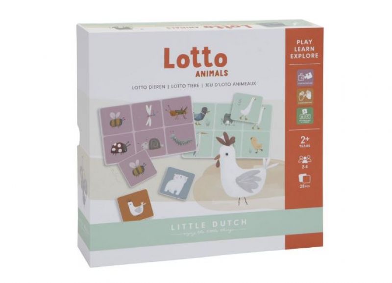Little Dutch Lotto Animals galda spēle Lotto ar dzīvniekiem