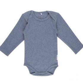 Little Dutch Baby bodysuit long sleeves Blue Melange bodijs ar garajām rokām zils 50/56.izm.