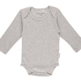 Little Dutch Baby bodysuit long sleeves Grey Melange bodijs ar garajām rokām pelēks 50/56.izm.