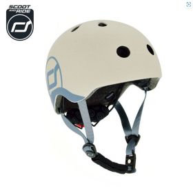 Scoot and Ride Helmet XXS-S ash ķivere pelēkbaltā krāsā 45-51 cm.
