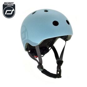 Scoot and Ride Helmet S-M steel ķivere zilā krāsā 51-55 cm.