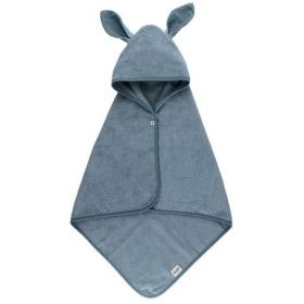 BIBS Kangaroo Hoodie Towel Baby – Petrol dvielis ar kapuci zils
