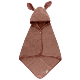 BIBS Kangaroo Hoodie Towel Baby – Woodchuck dvielis ar kapuci brūns