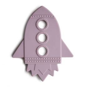 Mushie Teether - Rocket - Soft Lilac zobgrauznis Raķete