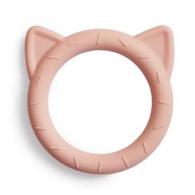 Mushie teether Cat - Blush zobgrauznis kaķis rozā