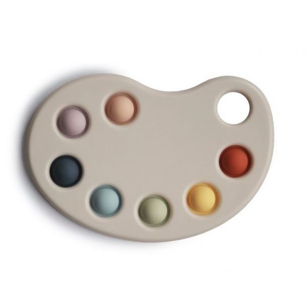 Mushie Paint Palette Press Toy (Multi) krāsu palete
