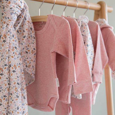 Little Dutch Baby bodysuit long sleeves Pink Melange bodijs ar garajām rokām rozā 62/68.izm. Little Dutch Baby bodysuit long sleeves Pink Melange bodijs ar garajām rokām rozā 62/68.izm.