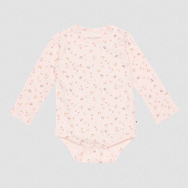 Little Dutch Bodysuit long sleeves Little Pink Flowers bodijs ar garajām piedurknēm rozā 50/56 izm.
