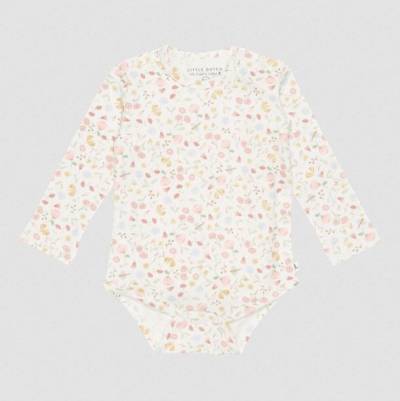Little Dutch Bodysuit long sleeves Flowers & Butterflies bodijs ar garajām piedurknēm ziedu rakstā 62/68 izm.