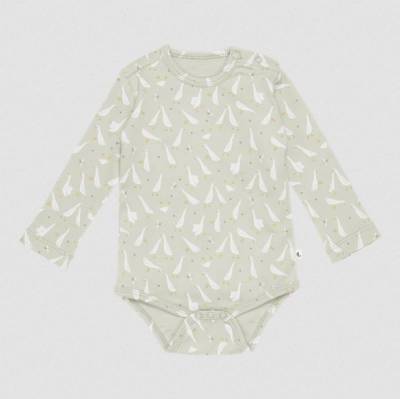 Little Dutch Bodysuit long sleeves Little Goose Olive bodijs ar garajām piedurknēm olīvu zaļš 74/80 izm.