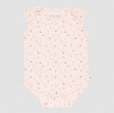 Little Dutch Bodysuit sleeveless Little Pink Flowers bodijs bez piedurknēm rozā 74/80 izm.
