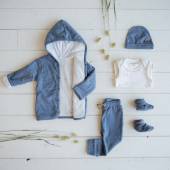 Little Dutch Baby trousers Blue melange zilas bikses 56.izmērs