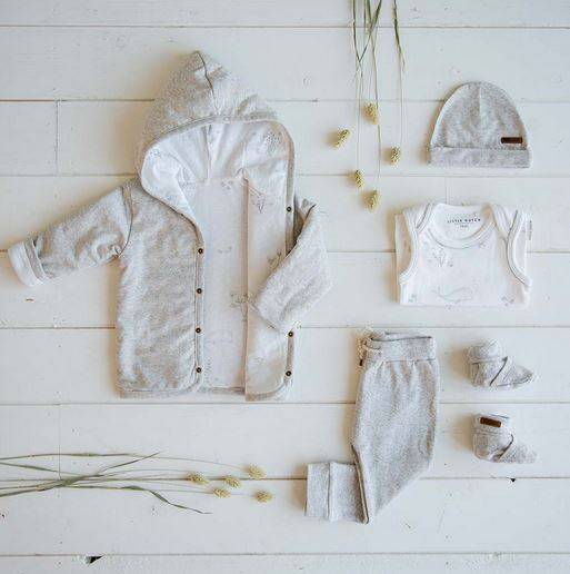 Little Dutch Baby jacket Ocean Grey Melange pelēka jaka 62.izmērs