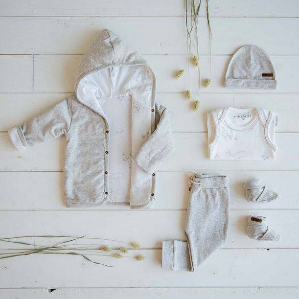 Little Dutch Baby Booties Grey Melange pelēki zābaciņi 17/18.izm.