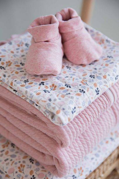 Little Dutch Baby Booties Pink Melange rozā zābaciņi 17/18.izm.