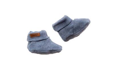 Little Dutch Baby Booties Blue Melange zili zābaciņi 17/18.izm.