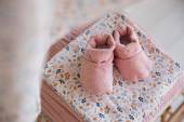 Little Dutch Baby Booties Pink Melange rozā zābaciņi 15/16.izm.