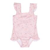 Little Dutch Bathsuit ruffles Little Pink Flowers rozā volānu peldkostīms ar UV aizsardzību 86/92 izm.