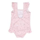 Little Dutch Bathsuit ruffles Little Pink Flowers rozā volānu peldkostīms ar UV aizsardzību 86/92 izm.