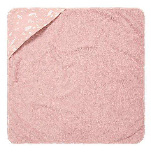 Little Dutch Hooded towel Ocean Pink dvielis ar kapuci rozā krāsā