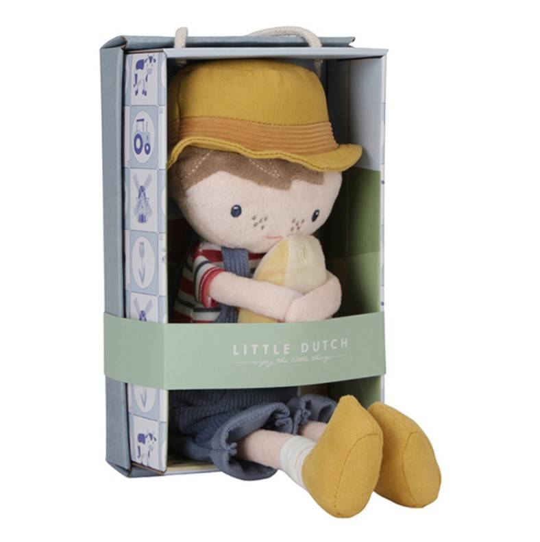 Little Dutch cuddle doll farmer Jim 35 cm Little Farm mīkstā lellīte fermeris Džims Little Dutch cuddle doll farmer Jim 35 cm Little Farm mīkstā lellīte fermeris Džims