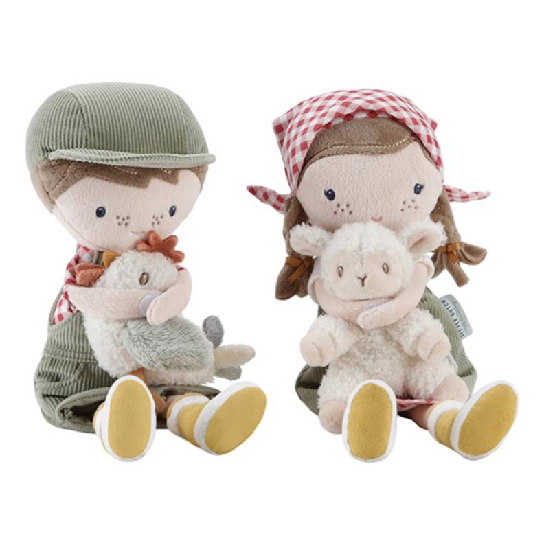 Little Dutch cuddle doll farmer Jim with chicken 35 cm Little Farm mīkstā lellīte fermeris Džims ar vistiņu Little Dutch cuddle doll farmer Jim with chicken 35 cm Little Farm mīkstā lellīte fermeris Džims ar vistiņu