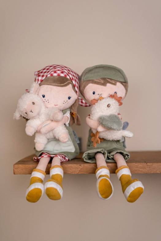 Little Dutch cuddle doll farmer Jim with chicken 35 cm Little Farm mīkstā lellīte fermeris Džims ar vistiņu Little Dutch cuddle doll farmer Jim with chicken 35 cm Little Farm mīkstā lellīte fermeris Džims ar vistiņu