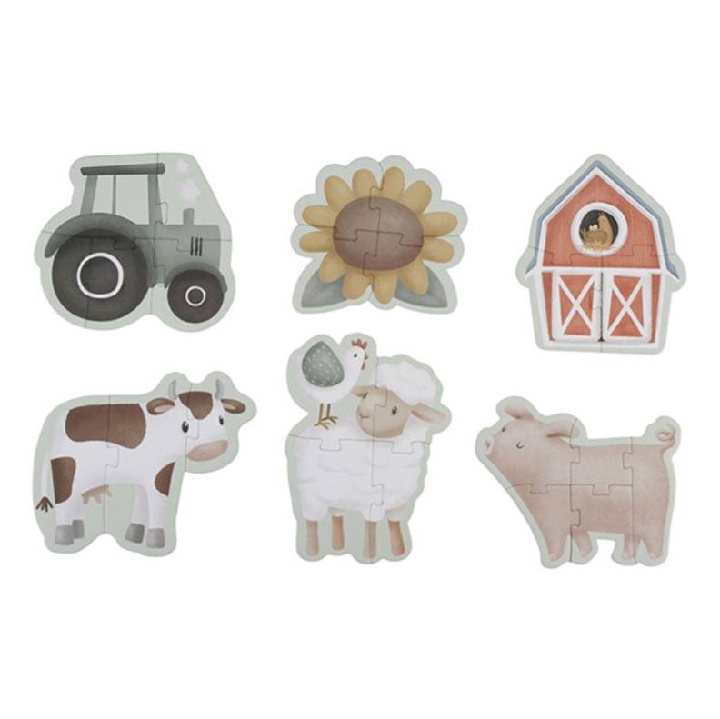 Little Dutch 6 in 1 puzzles Little Farm komplekts ar 6 puzlēm Little Dutch 6 in 1 puzzles Little Farm komplekts ar 6 puzlēm