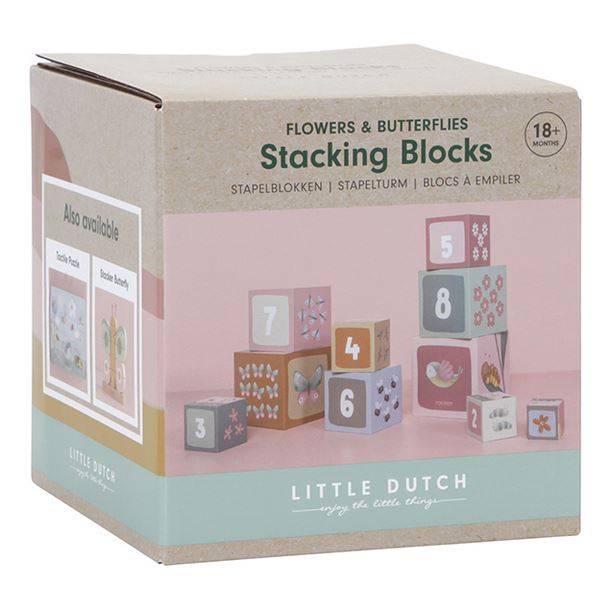Little Dutch Building Blocks cardboard ´Flowers & Butterflies´ FSC kraušanas kluču tornis Little Dutch Building Blocks cardboard ´Flowers & Butterflies´ FSC kraušanas kluču tornis