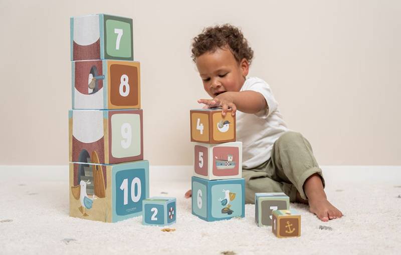 Little Dutch Building Blocks cardboard ´Sailors Bay´ FSC kraušanas kluču tornis