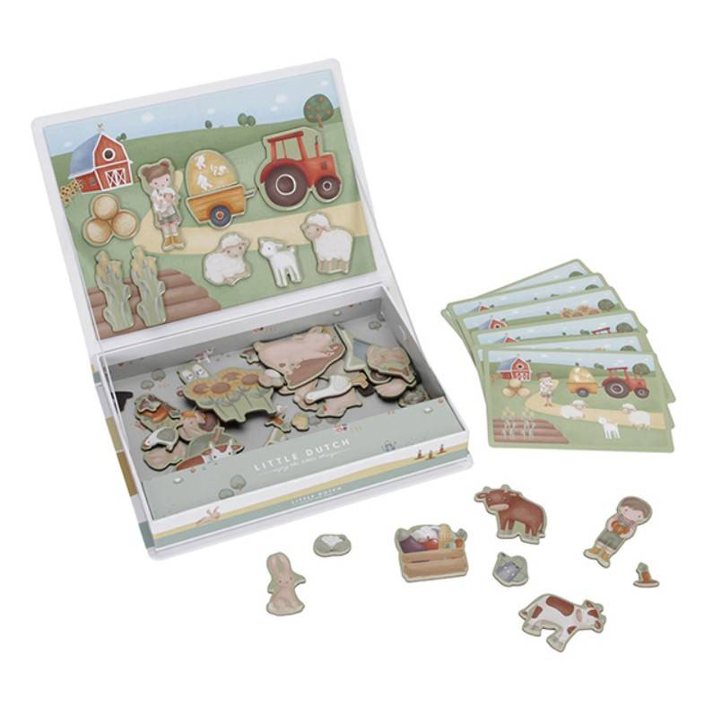 Little Dutch magnetic playboard Little Farm magnētiskā spēle
