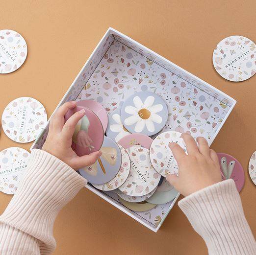 Little Dutch Memo Flowers & Butterflies atmiņu spēle