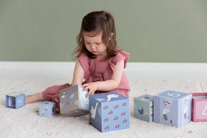 Little Dutch Stacking Blocks Little Goose cardboard kraušanas kluču tornis Little Dutch Stacking Blocks Little Goose cardboard kraušanas kluču tornis