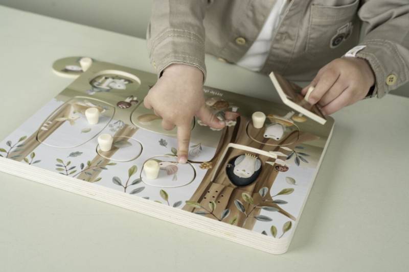 Little Dutch Wooden sound puzzle Forest Friends puzle ar skaņas efektiem