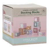 Little Dutch Building Blocks cardboard ´Flowers & Butterflies´ FSC kraušanas kluču tornis