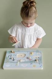 Little Dutch Wooden Sound Puzzle Little Goose FSC puzle ar skaņas efektiem