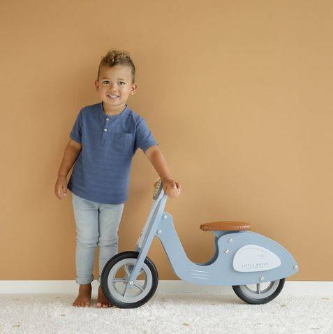 Little Dutch Balance bike Scooter blue koka līdzsvara skrejritenis zils Little Dutch Balance bike Scooter blue koka līdzsvara skrejritenis zils