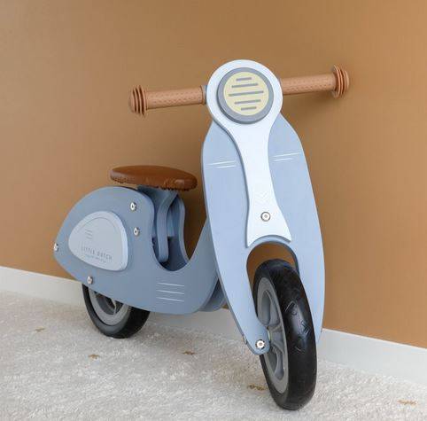 Little Dutch Balance bike Scooter blue koka līdzsvara skrejritenis zils Little Dutch Balance bike Scooter blue koka līdzsvara skrejritenis zils